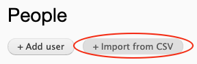 Import users button